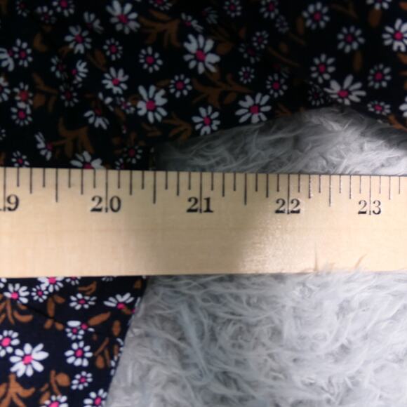 Loft Dress Womens 14 Blue White Pink Floral High Neck Long Sleeve Career Boho - Picture 7 of 10